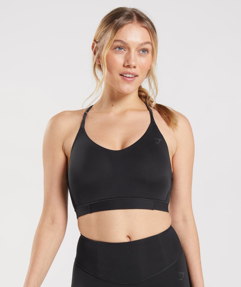 Women\'s Gymshark Studio Sports Bra Black | CA A65N30